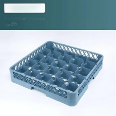 업소용 식기세척기 랙 수납 컵 유리잔 접시 세척 건조 플라스틱 정리함, 25칸 두꺼운 체크 9cm, 1개