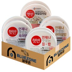 햇반 4종 8개입 세트(햇반200g*2+현미쌀밥200g*2+흑미밥200g*2+매일잡곡밥210g*2), 1세트