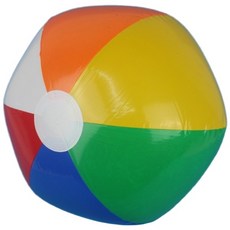 佳 六色海灘球 吹氣充氣玩具球 37cm 沙灘球, 六色, 1個