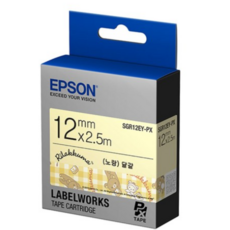 엡손 리락쿠마 라벨카트리지 SGR12EY, YELLOW 노랑, 4개