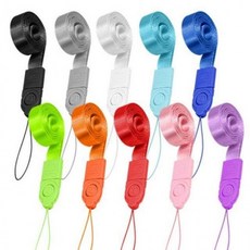 다기능 2중 분리 목걸이줄 모던 리본 스트랩 스마트폰 열쇠 USB, 1개
