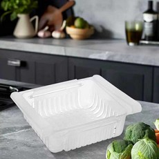 可伸縮多功能收納盒 加厚款冰箱收納 節省空間 冰箱桌子收納, 1個, 加厚品質款-透明