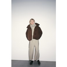 ZARA WATER AND WIND PROTECTION 숏 패딩 아노락 - 다크 브라운 4341/821/716 507046512