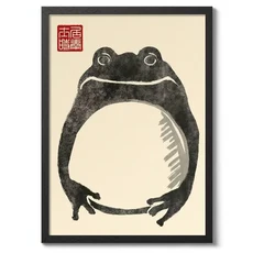 빈티지 일본 동물 개구리 검은 고양이 크레인 포스터 마츠모토 호지 수미에 캔버스 그림 벽 예술 거실 홈, 11 30X45cm Unframed, 07 3, 한개옵션2