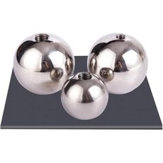 5개 M1 M1.2 M1.6 나사 부착 304 스테인리스 스틸 드릴 볼 2.5mm 3mm 4mm 5mm 암나사 반구멍 블라인드 구멍 부드러운 솔리드 볼 비즈(4mm*M1)