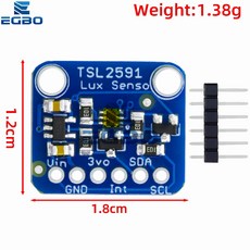 10PCS TSL2591 센서 EGBO 동적 I2C 전자 범위 모듈 디지털 보드 브레이크 높은 DIY 3V 아웃 5V TSL25911FN IIC, 20PCS TSL2591