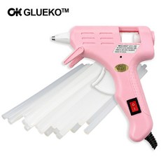 글루코 GK_20PS 소형 글루건 20W 7mm + 엘앤엠 핫멜트 글루건 스틱, 1개