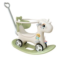 粉色獨角獸造型兒童搖馬, 綠色, 1個