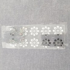 이로나 한복 전사지 전통문양 열전사 스티커 금박 은박 길상문 꽃문양, 1개, 전통 꽃무늬 패턴 -은박1.8cm직경/10개