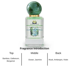 쿠쿠스토어 여성 무알코올 아쿠아틱 향수 대나무 바다 자스민 노트 오래 지속되는 머스크 앰버그리스 바이, 01 투명한