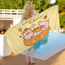 피그 룰루 블랭킷 건조 비치 타월 대형 프린팅 초흡 풀, F. z7