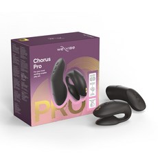 We-Vibe Chorus Pro 旗艦級雙人共震器 氣囊握感智能遙控 2年保固, 1個, 緞光黑, 緞光黑