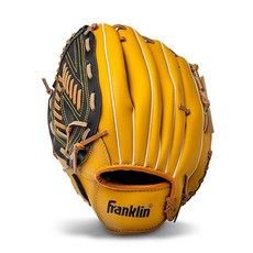 Franklin SPORTS 스포츠 야구 소프트볼 글러브 필드 마스터 미트 227257, Left Hand Throw, 13" - Basket "V" Web, Tan