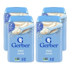 거버 아기용 시리얼 1st Foods 쌀 8 oz(227 g), 227g, 4개