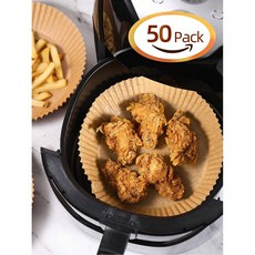 10 200pcs 바베큐 종이 오일 일회용 에어 양피지 베이킹 스퀘어 방수 프라이어 구이 라이너 Gr, nd 50pcs