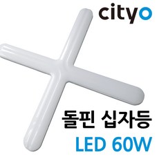 LED 돌핀 십자등 60W 장수명 천장등 삼성칩 엘이디램프 방등 주방등 사무실조명, 5개, 주광색