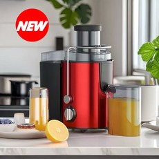 [캬오유] 가정용 대용량 500ML 전동 착즙기 쥬서기 원액기 압착기 생과일 야채 녹즙기 2단 조절 220V, cou-500, 레드