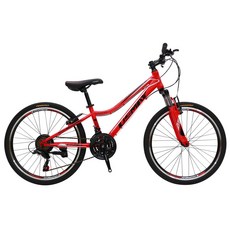 USMAY 登山車 日本21速變速系統與高碳鋼車架設計, 紅色, 1個