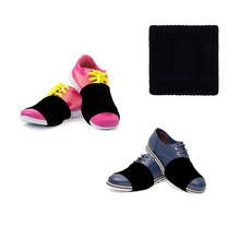 스니커즈 위에 댄스 양말 신발용 부드러운 바닥의 발레 댄서 터닝 슈즈 커버 4쌍 블랙 100569