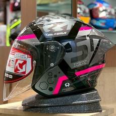 NHK S1GP PRO 阿圖拉 粉 高透氣 台灣版型不夾頭 3/4罩安全帽 - 新兄弟帽店實體店, L