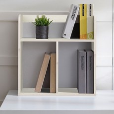 [홈퍼니] 심플 48cm 2단 책꽂이 B형, 워시옹이
