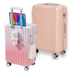 輕巧耐磨行李箱，靜音萬向輪，TSA海關鎖，時尚旅行箱