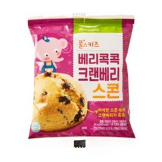 간식 풀무원 풀스 키즈 크랜 베리 콕콕 크랜 베리 스콘, 4개, 55g