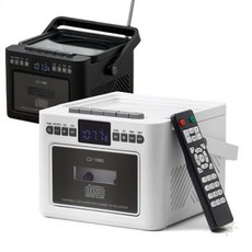 송수신 기능 무선 음향기기 카세트 테이프 재생 음반 플레이어 라디오 청취 음악, 상세페이지 참조, 화이트