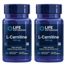 라이프익스텐션 L-카르니틴 L-Carnitine 500mg, 30회분, 2개