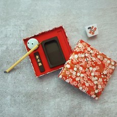 日本和紙筆硯組 現貨絕版品 日本原裝, 紅色, 1個