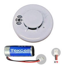 199번 텍셀 배터리 CR17450 3V 2400mAh /커넥터 검빨 /진연 단독형 화재 감지기 /경보기 다용도 건전지