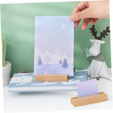 책상 테이블 위 나무 받침대 카드 사진 메모 엽서 전시 고정 홀더 인테리어 소품, 1개, 상세페이지 참조