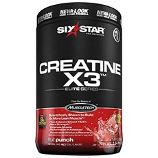 Six Star Nutrition 肌酸X3運動膳食補充粉 Fruit Punch風味, 1罐