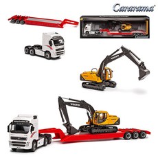 Cararama 볼보 FH12 볼보 EC210 굴삭기 187 모델카, 1개