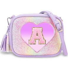 [ 1218696 ] 어린 소녀를 위한 지갑 선물 - 아동용 하트 귀여운 크로스바디 백 십대 소녀 생일 선물 퍼플 스몰 A