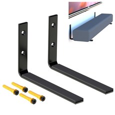 사운드바 스피커 마운트 TV 아래 - 미니멀리스트 디자인 2개 팩 돌비 서라운드 스피커와 범용 호환 - 보스 삼성 소노스 JBL VIZIO LG Roku - 최대, 사운드바 스피커 마운트 TV 아래 - 미니멀리스트 디자