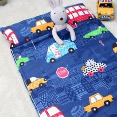 순면 아기 유아 낮잠 이불 배게 가방 세트 자동차 ths+9160jI