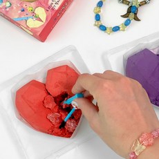 헤베크로노스 헤베크로노스 3000 보석발굴 랜덤하트 발굴 키트 4개묶음 - 발굴과 비즈공예를 한번에, 단품