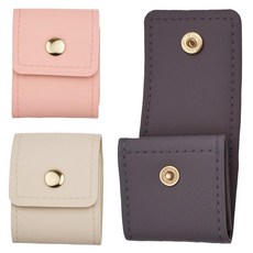 Heran 3피스 미니 상쾌한 여행용 하이퀄리티 주얼리 백 세트 접이식 휴대용 효율적인 수납 정리함 및 극세사 파우치 귀걸이 반지 목걸이용 컴팩트 스런 가죽