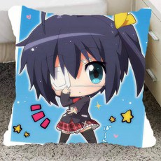 중2병도 사랑을 이야기하자 베개 작은 새 여섯 꽃 주변 베개 핸드메이드 카드 통 베개 학생 생일 선물, 6-양면 동일 이미지