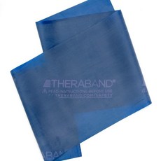 THERABAND 전문 저항 밴드 세트 운동용 1.8m(6피트) 운동 밴드 7팩 물리 치료 필라테스 및 전신 운동을 위한 스트레치 밴드 레벨 1~7, Blue - Extra Heavy