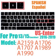 AIR 13 15 A3240 레이아웃 스페인어 키보드 16 M3 M2 A3114 M4 12 A2941 A3241 14 커버, US 13 15 bar, 1개