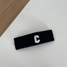 運動髮帶 戶外健身 速乾吸汗 頭巾 瑜珈 彈力髮帶 防汗 跑步 騎行 止汗 透氣髮箍 導汗頭帶, 黑色C字母, 1個