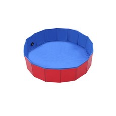 대형견 야외 수영장 풀장 목욕탕 리트리버 접이식, 빨간색 직경 30cmx높이 10cm