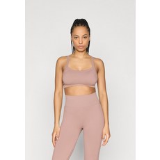 Even&Odd active 액티브 라이트 서포트 심리스 립드 크로스백 스포츠 브라 - 스톤