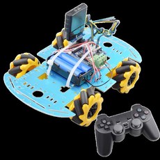가장 저렴한 PS2 무선 RC 스마트 메카넘 휠 옴니 로봇 자동차 섀시 키트 Arduino Raspberry Pi DIY 장난감, SmaringWing 프리미엄 4WD 메카넘 휠 로봇