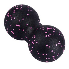 땅콩 마사지 글로브 더블 라크로스 글로브 트리거 포인트 테라피를 위한 근막 방출 조직 피트니스 마사지 글로브, Black pink