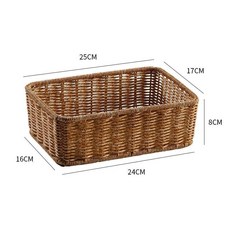 【開發票/統編】竹編收納筐 日式手工編織收納籃 衣物收納筐, 淺色25*17*8cm桌面款, 1個