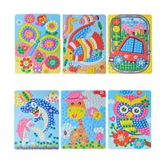 감성팩토리 모자이크스티커 EVA 놀이 6종, 1세트, F타입