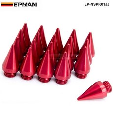20PCS 범용 알루미늄 튜너 스파이크 휠 림 러그 너트 Racing EP-NSPK01JJ 용 스피어, 빨간